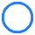 Circular shape indicating a focus point in a graphical representation or interface.
